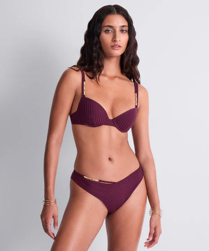 Sun Pop Moulded Plunge Bra in Acai - Aubade