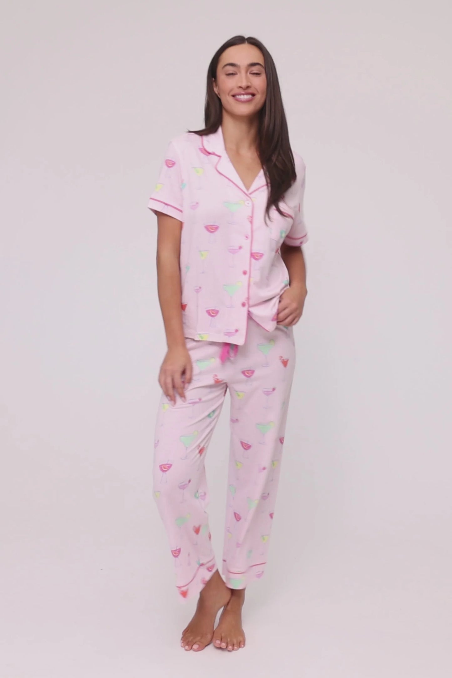 Whimsy PJ Set in Light Pink - PJ Salvage