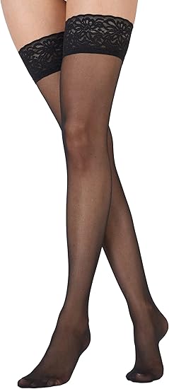 15D Sheer Lace Top Hold Ups - Pretty Polly