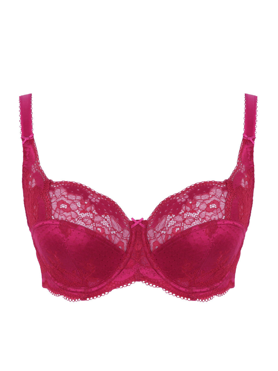 Clara Full Cup Bra In Orchid & Red - Panache