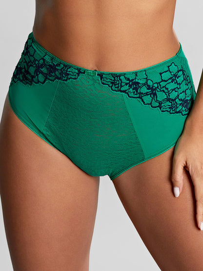 Envy Deep Brief In Emerald Leopard - Panache