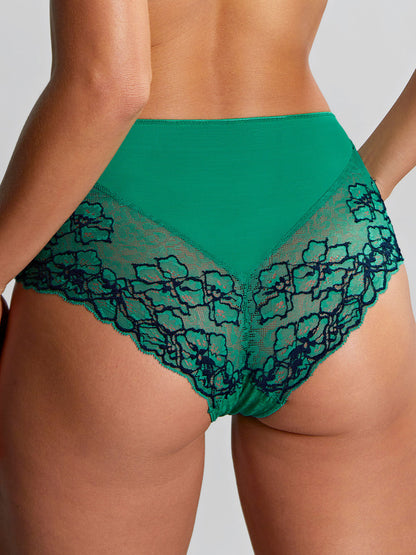 Envy Deep Brief In Emerald Leopard - Panache