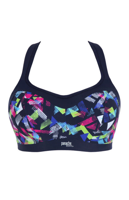 Non Wired Sports Bra In Graphic Print - Panache