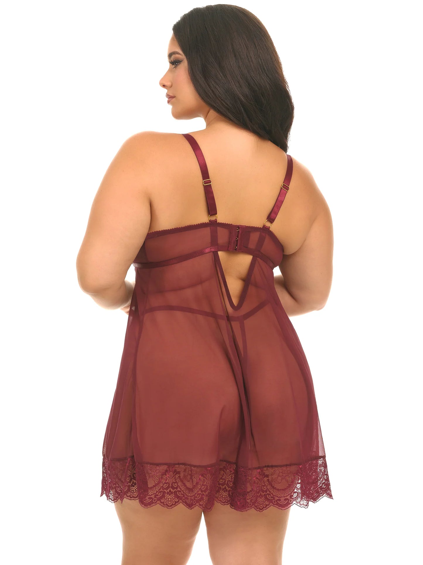 Wynter Unlined Underwire Babydoll In Zinfandel - Oh La La Cheri