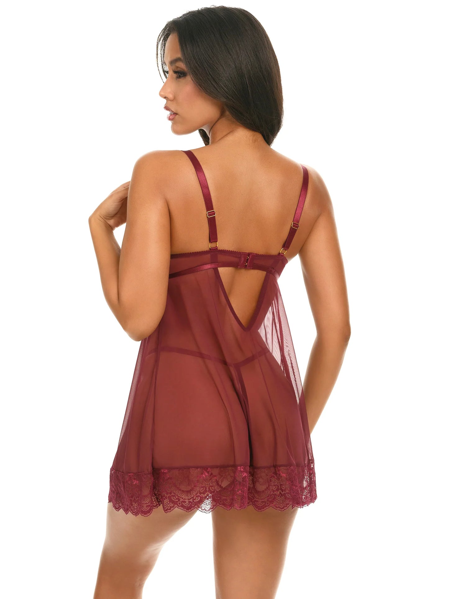 Wynter Unlined Underwire Babydoll In Zinfandel - Oh La La Cheri