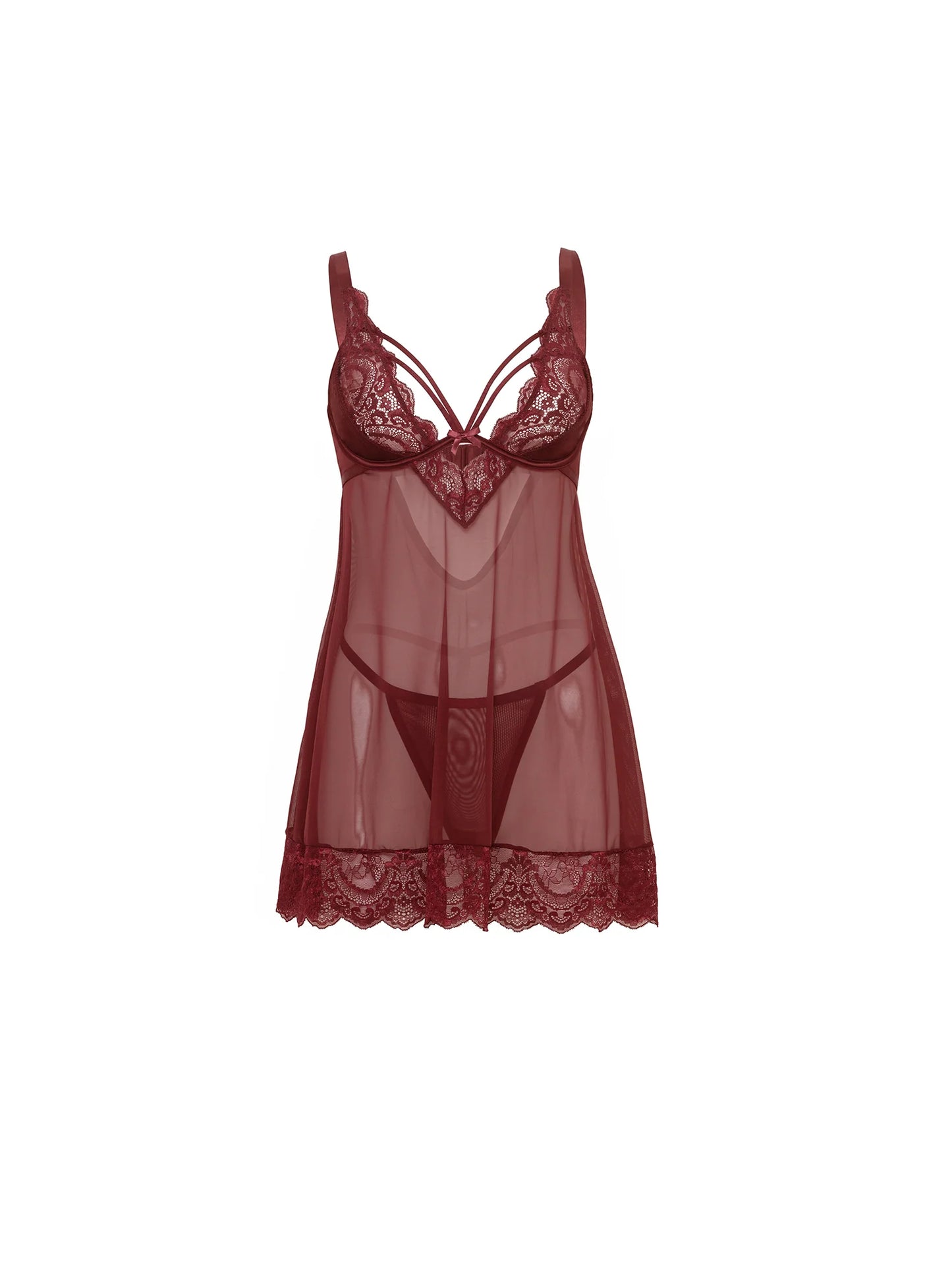 Wynter Unlined Underwire Babydoll In Zinfandel - Oh La La Cheri