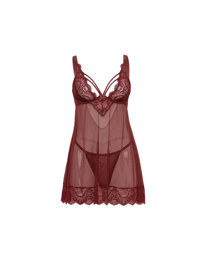 Wynter Unlined Underwire Babydoll In Zinfandel - Oh La La Cheri