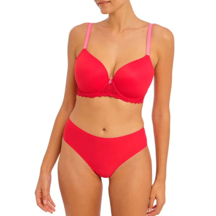 Offbeat Moulded Demi T-Shirt Bra In Chill Red - Freya – BraTopia