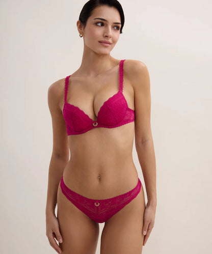 Ivresse Baroque Tanga in Pink Muse - Aubade