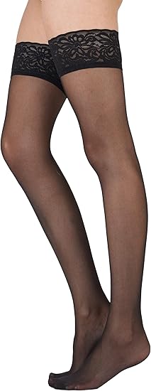 15D Sheer Lace Top Hold Ups - Pretty Polly
