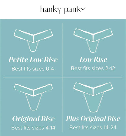 Low Rise Signature Lace Thong In Rem - Hanky Panky