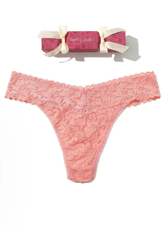Holiday Cracker Single Low Rise Thong In Ballet Pink - Hanky Panky