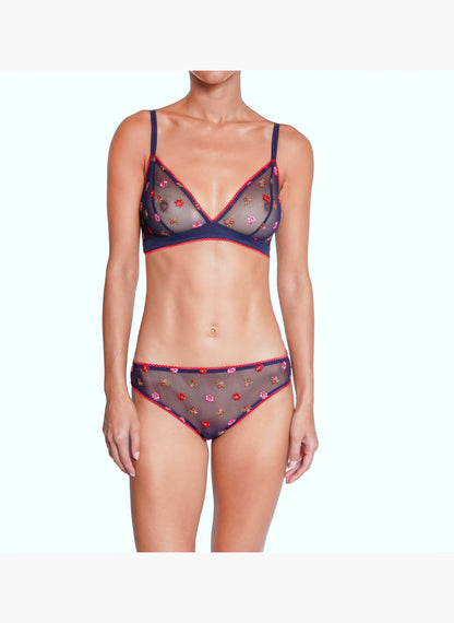 Bisou Bralette In Navy Flower - Huit