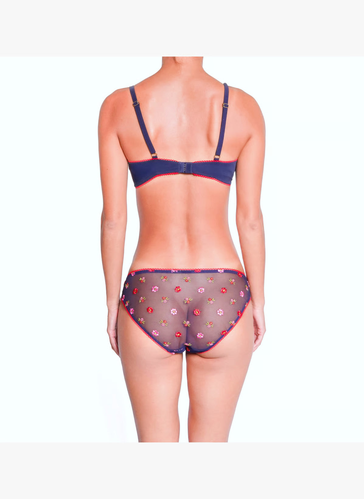 Bisou Bralette In Navy Flower - Huit