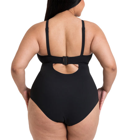 Zip Tide Non-Wired Multiway Swimsuit in Black - Curvy Kate