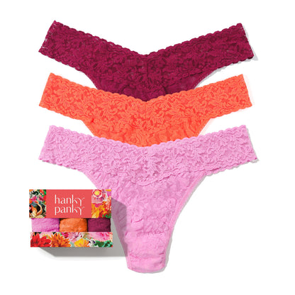 3 Original Rise Thongs In Floramania - Hanky Panky