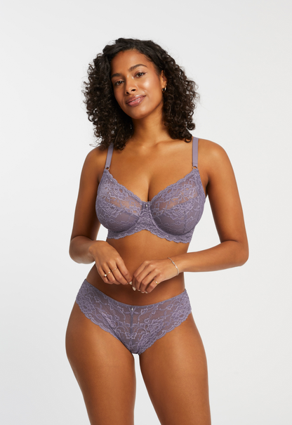 Muse Full Cup Lace Bra In Purple Cloud - Montelle