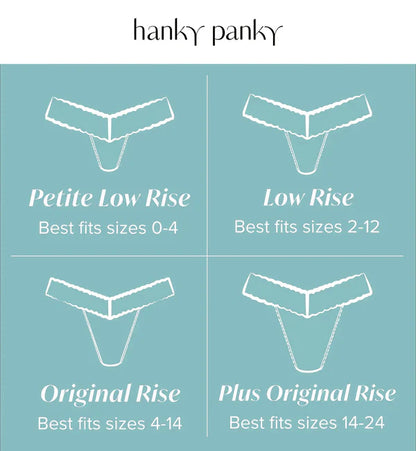 Original Rise Signature Lace Thong In Laguna - Hanky Panky