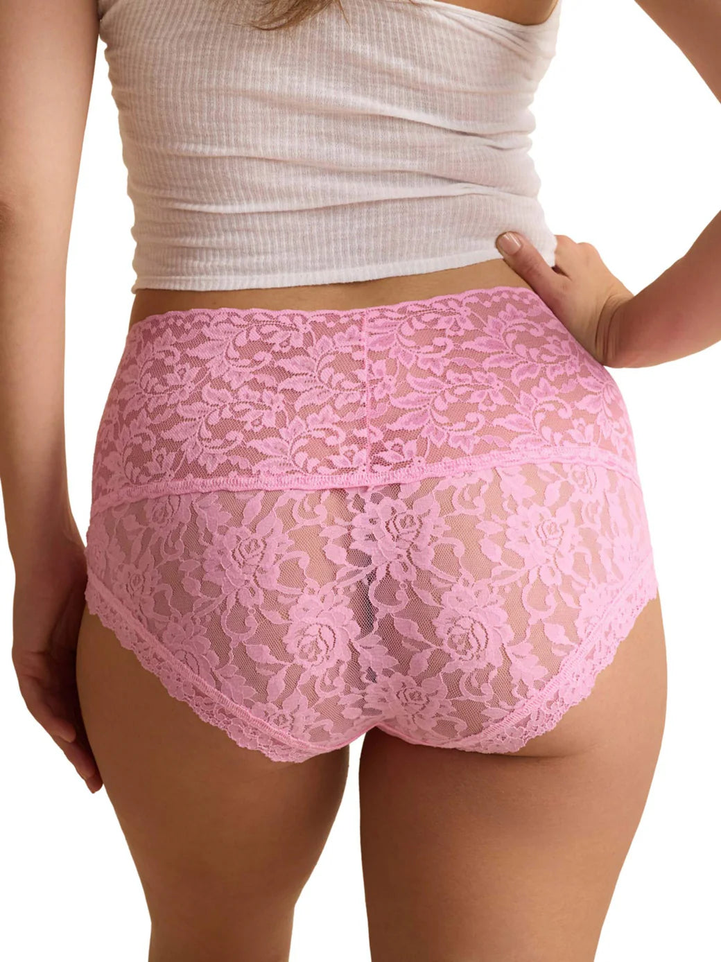 Retro Signature Lace Boyshort in Strawberry Lemonade - Hanky Panky