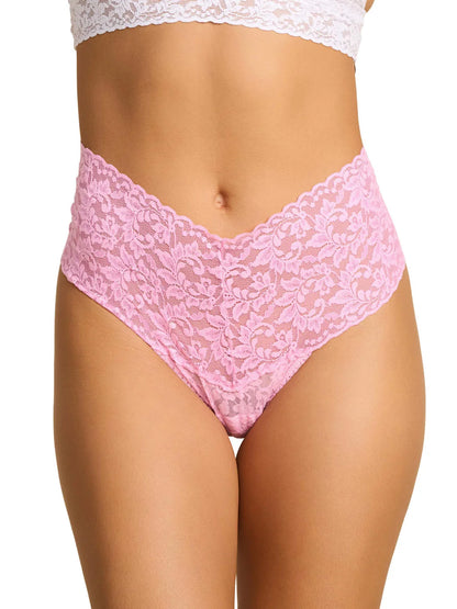 Retro Signature Lace Thong in Strawberry Lemonade - Hanky Panky