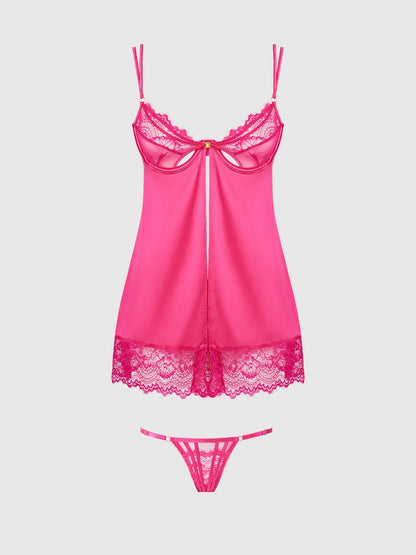 Issadora Babydoll In Pink Dragon - House of Desire