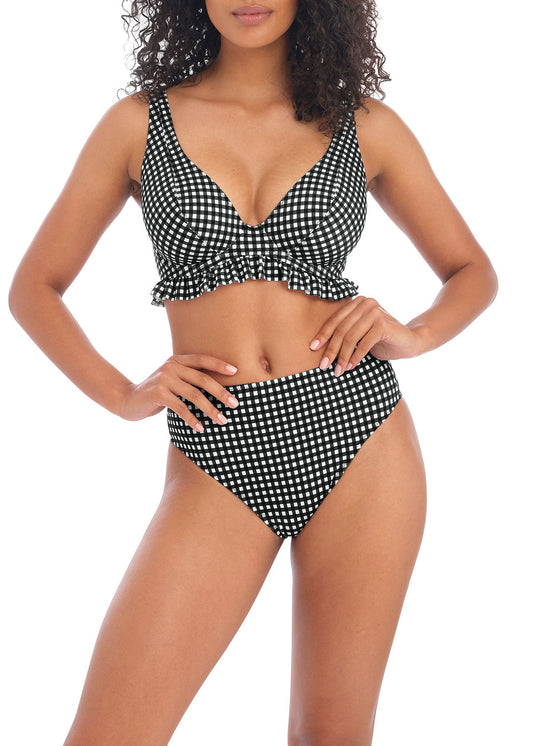 Check In High Waist Bikini Brief In Monochrome - Freya