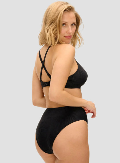 Cala Cuba Non Wired Bikini Top In Black Sands - Freya
