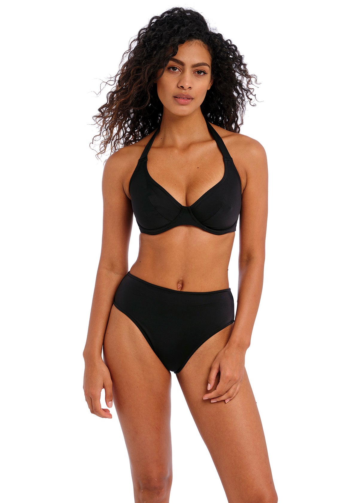 Jewel Cove High Waist Bikini Brief In Black - Freya