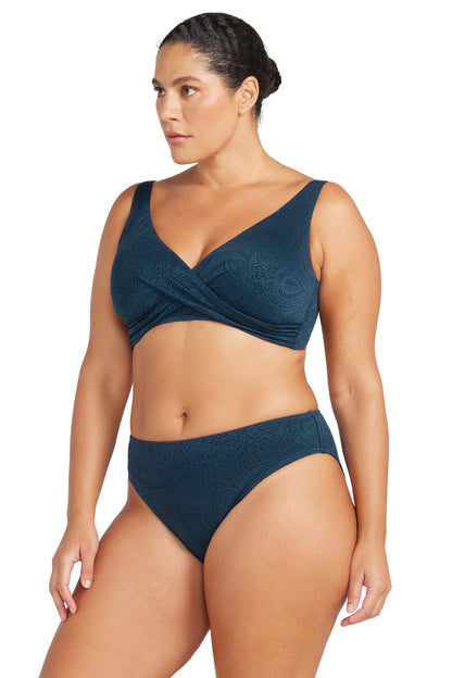 La Traviata Basic Bikini Bottom In Navy - ArteSands