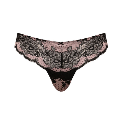 Clara Thong In Black/Pink - Panache