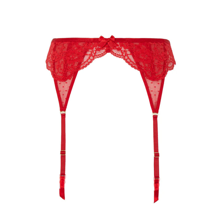 Heidi Suspender In Ruby Red - Panache
