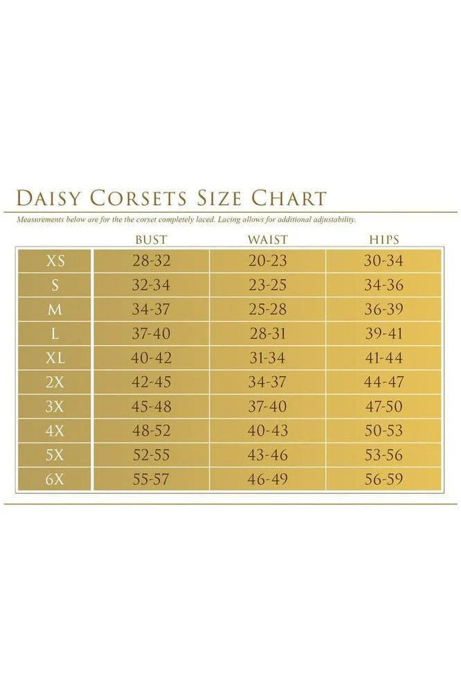 Top Drawer Blue Denim Steel Boned Corset w/Straps - Daisy Corsets