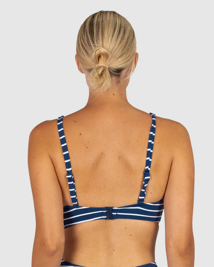 All Aboard Wrap Bra In Indigo - Baku