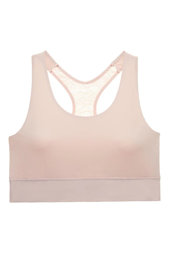 Bliss Femme Racerback Lace Bralette In Rose Beige - Natori