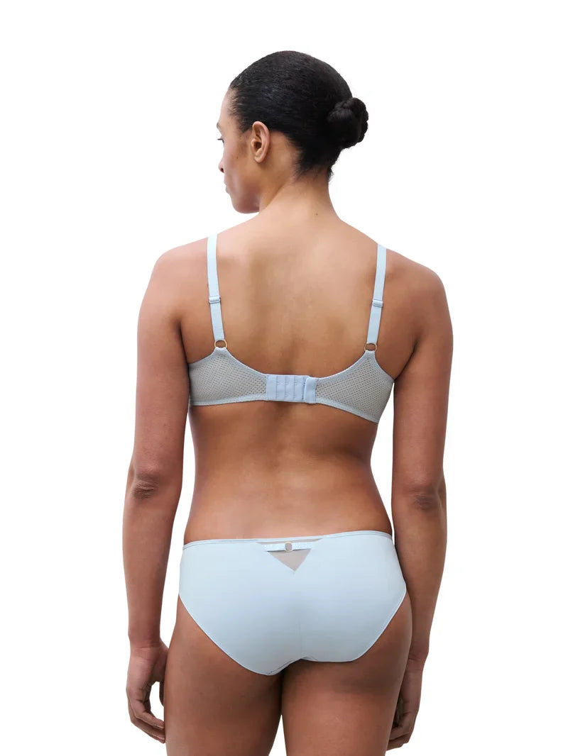 Fleurs Lace Plunge Bra In Icy Flower - Chantelle
