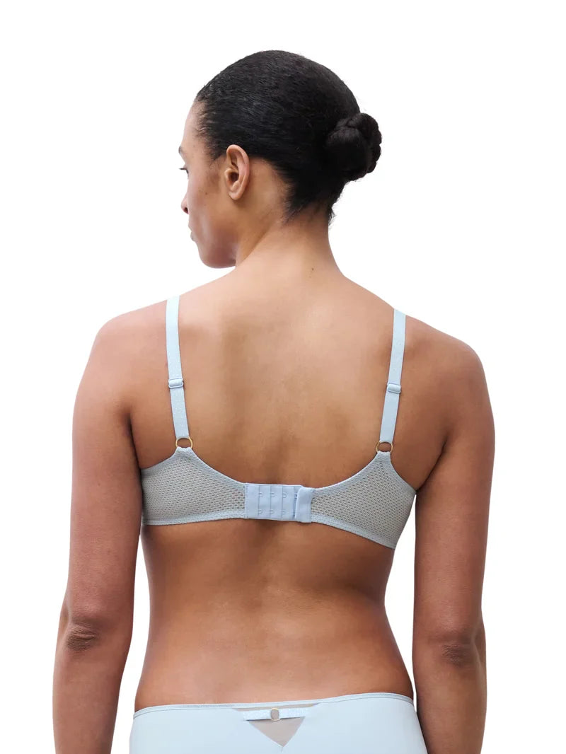 Fleurs Lace Plunge Bra In Icy Flower - Chantelle