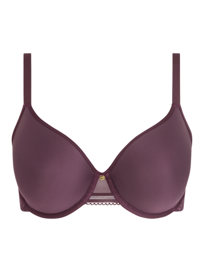 C Jolie Memory Form T-Shirt Bra In Aubergine - Chantelle