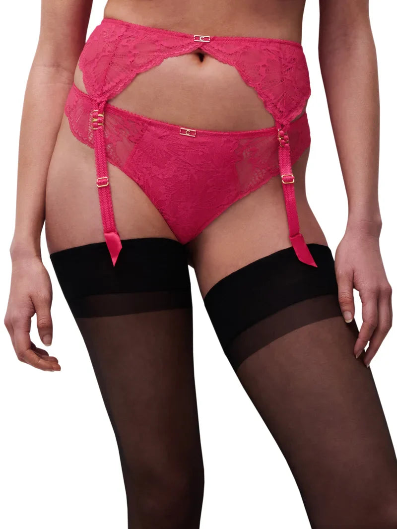 Chantelle Pulp Muse Garter Belt Lipstick French Postcard | BraTopia Chantelle Pulp Muse Garter Belt Lipstick French Postcard | BraTopia
