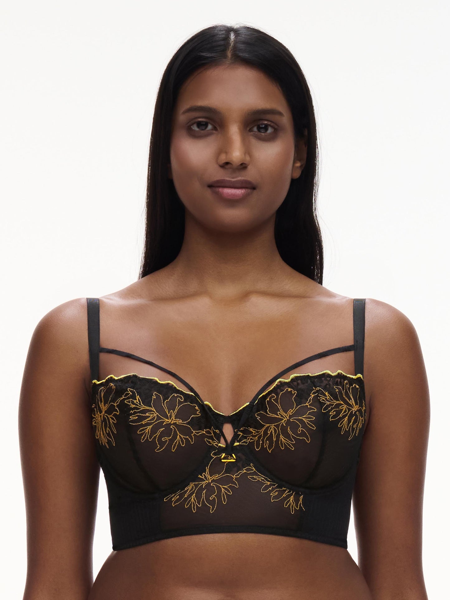 Spice Bustier In Black & Yellow - Chantelle Pulp