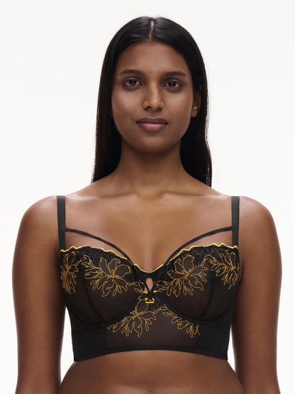 Spice Bustier In Black & Yellow - Chantelle Pulp