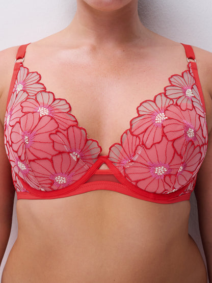 Lush Plunge Bra In Flamboyant Flower - Chantelle