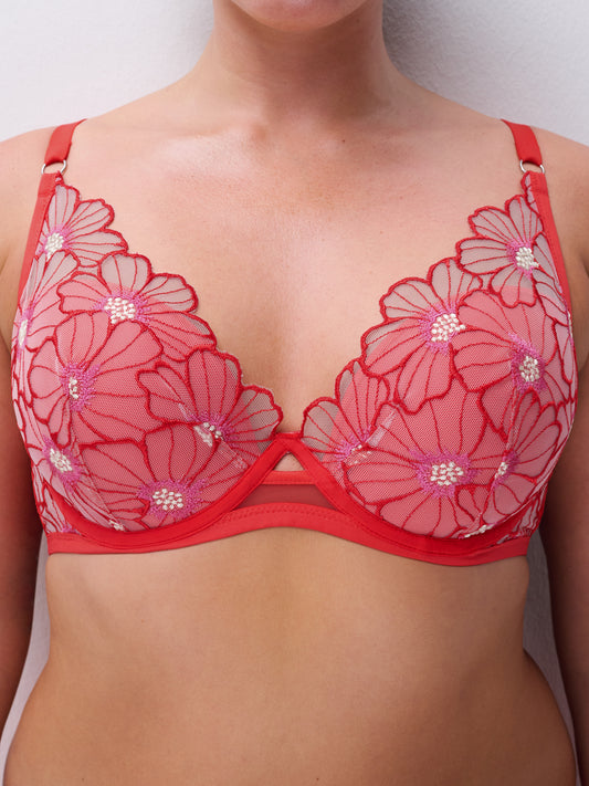 Lush Plunge Bra In Flamboyant Flower - Chantelle