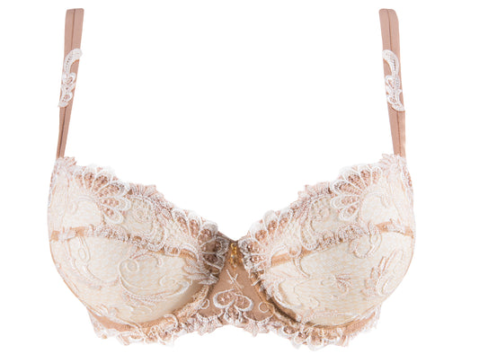 Dressing Floral D+ Demi Cup Bra In Ambre Nacre - Lise Charmel