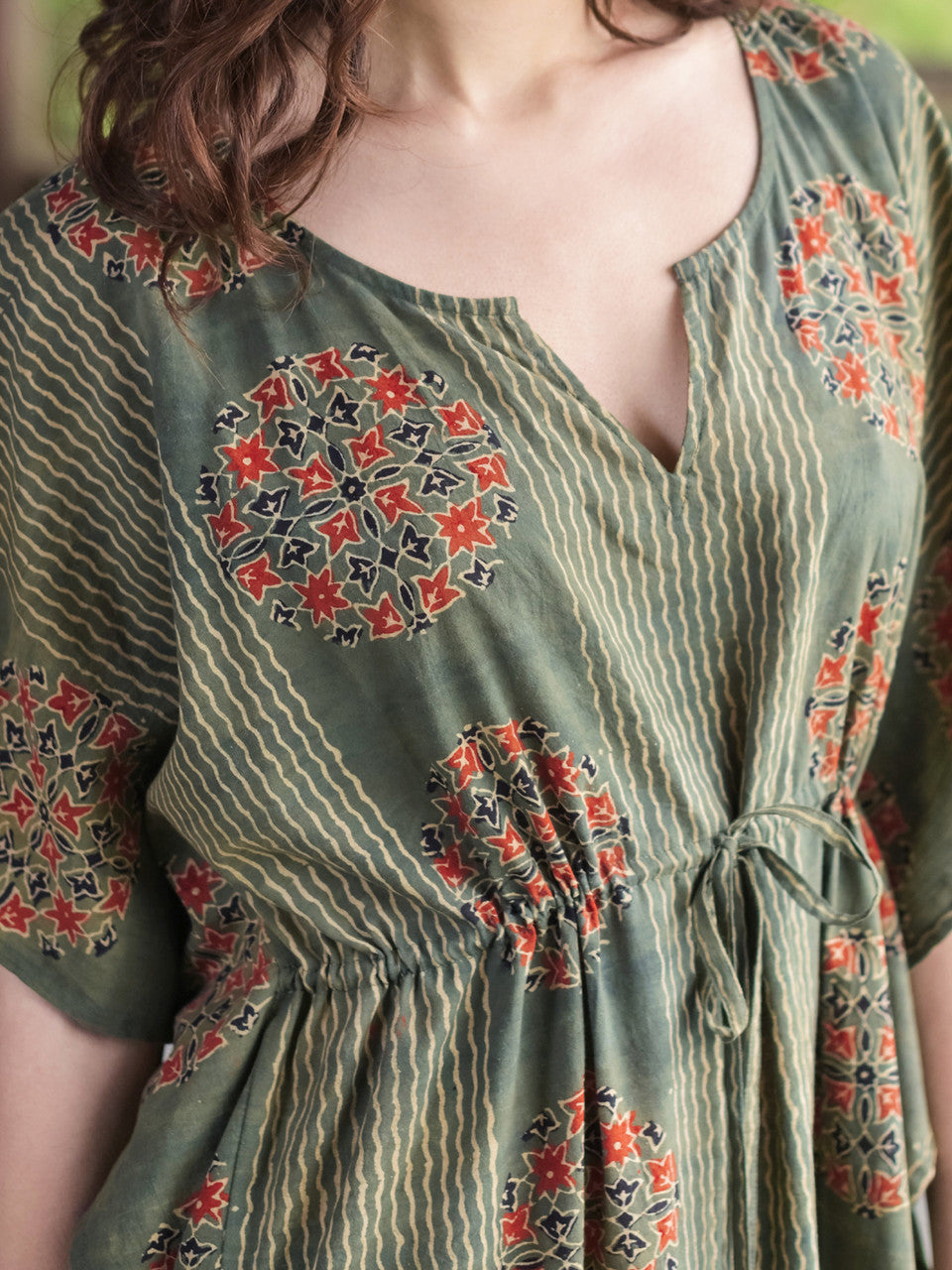 Eternal Flower Caftan In Indigo - April Cornell