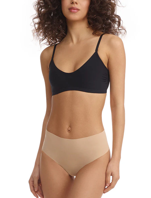 Classic Mid-Rise Thong In Beige - Commando