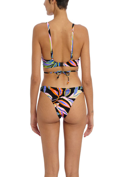 Desert Disco Padded Plunge Bikini Top In Multi - Freya