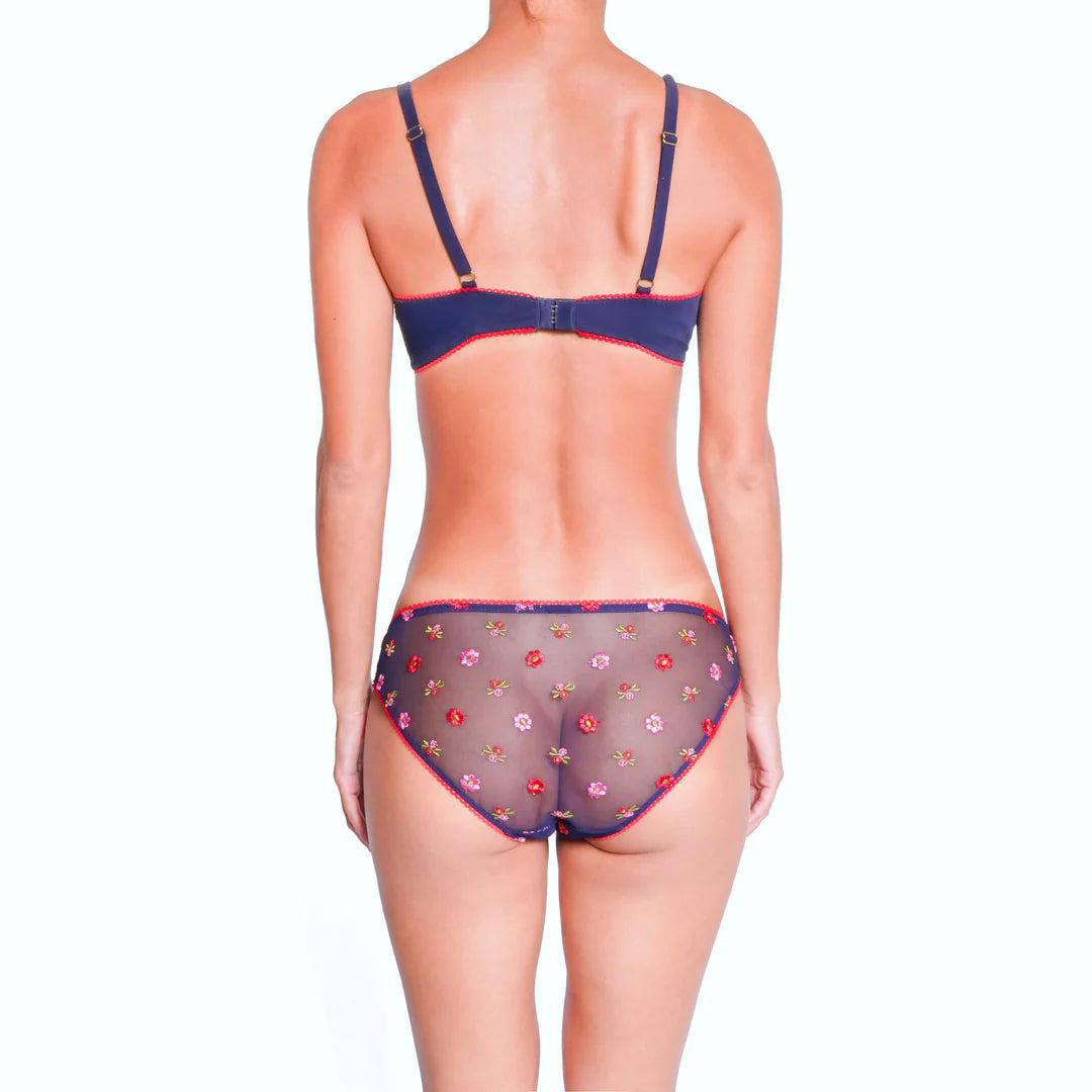 Bisou Underwire Bra In Navy Flower - Huit