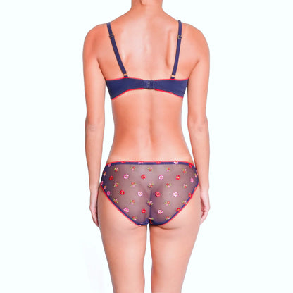 Bisou Underwire Bra In Navy Flower - Huit