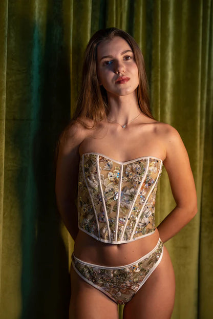 The Embroidery Thong in Multi Sparkle - Kilo Brava