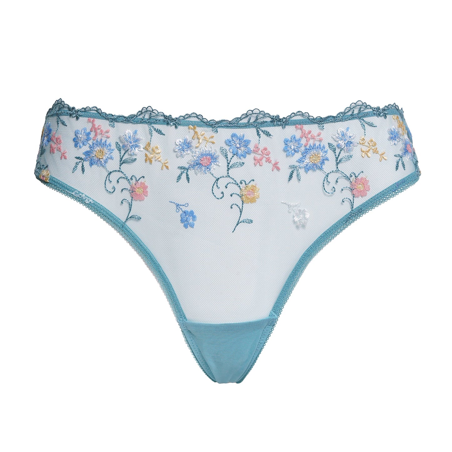 Poesie Thong In Floral Sky Blue - Huit